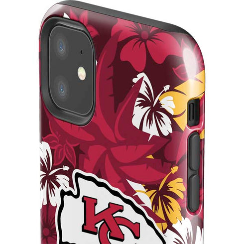 NFL Kansas City Chiefs Tropical Print iPhone 11 Impact Case