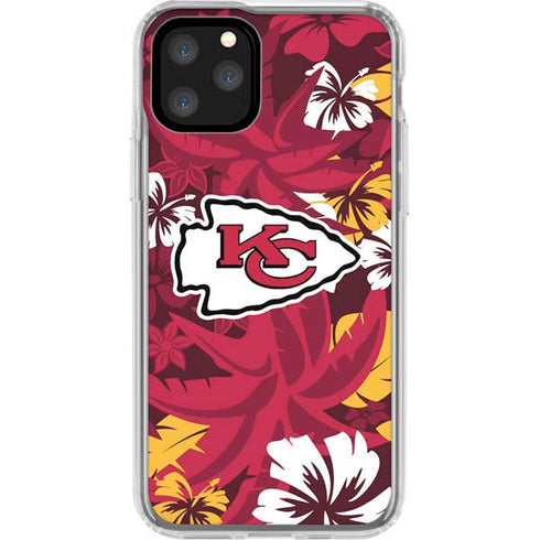 NFL Kansas City Chiefs Tropical Print iPhone 11 Pro Clear Case
