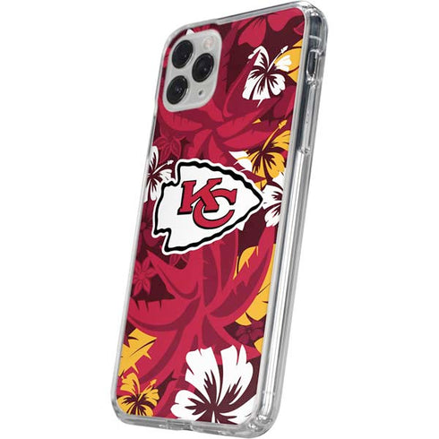 NFL Kansas City Chiefs Tropical Print iPhone 11 Pro Clear Case
