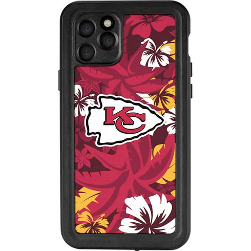 NFL Kansas City Chiefs Tropical Print iPhone 11 Pro Waterproof Case
