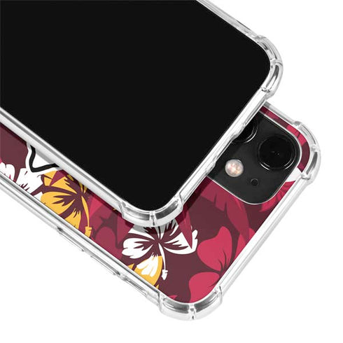 NFL Kansas City Chiefs Tropical Print iPhone 12 Clear Case