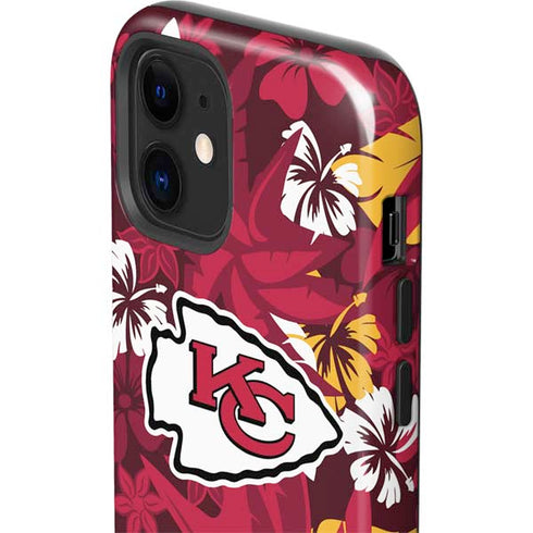 NFL Kansas City Chiefs Tropical Print iPhone 12 Impact Case