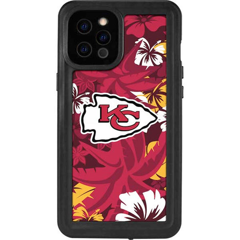 NFL Kansas City Chiefs Tropical Print iPhone 12 Pro Max Waterproof Case