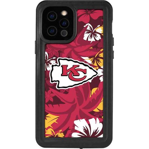 NFL Kansas City Chiefs Tropical Print iPhone 12 Pro Waterproof Case