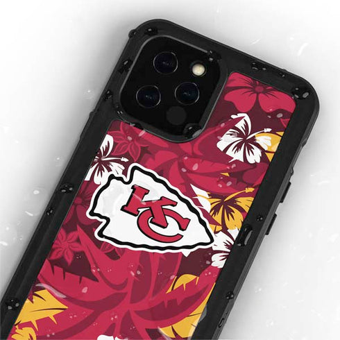 NFL Kansas City Chiefs Tropical Print iPhone 12 Pro Waterproof Case