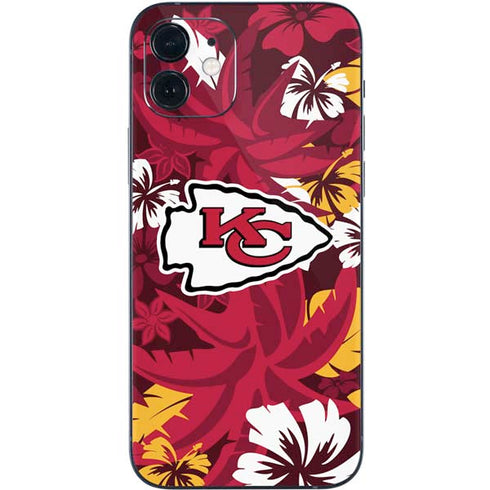 NFL Kansas City Chiefs Tropical Print iPhone 12 Skin