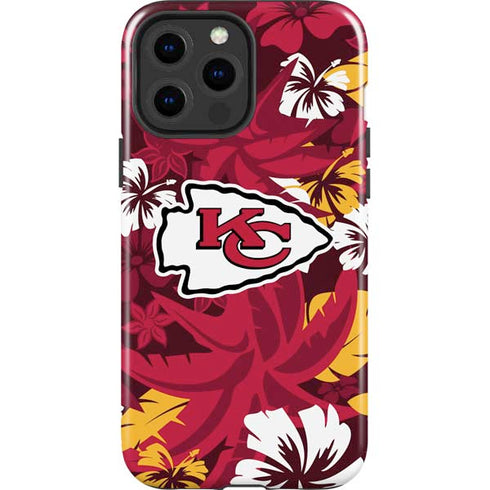 NFL Kansas City Chiefs Tropical Print iPhone 13 Pro Max Impact Case
