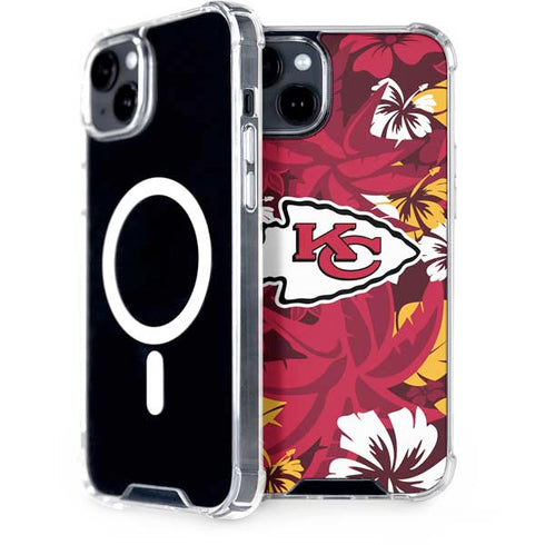 NFL Kansas City Chiefs Tropical Print iPhone 14 MagSafe Case