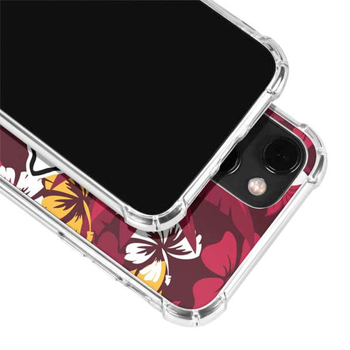 NFL Kansas City Chiefs Tropical Print iPhone 14 Plus Clear Case