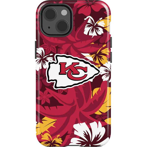NFL Kansas City Chiefs Tropical Print iPhone 14 Impact Case