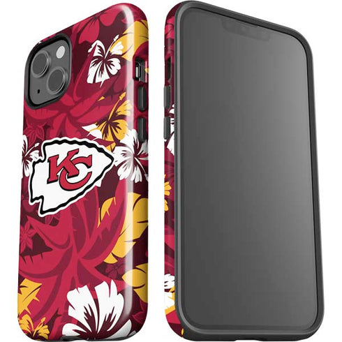 NFL Kansas City Chiefs Tropical Print iPhone 14 Impact Case