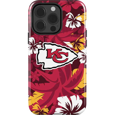 NFL Kansas City Chiefs Tropical Print iPhone 15 Pro Impact Case