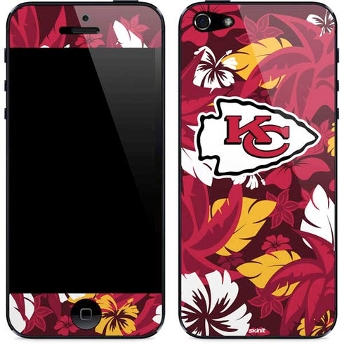 NFL Kansas City Chiefs Tropical Print iPhone 5/5s/5SE Skin