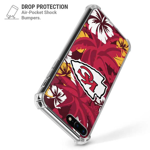 NFL Kansas City Chiefs Tropical Print iPhone 7/8 Plus Clear Case