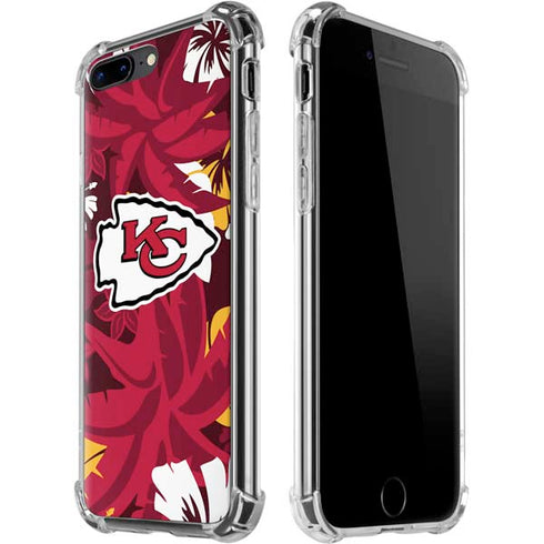 NFL Kansas City Chiefs Tropical Print iPhone 7/8 Plus Clear Case