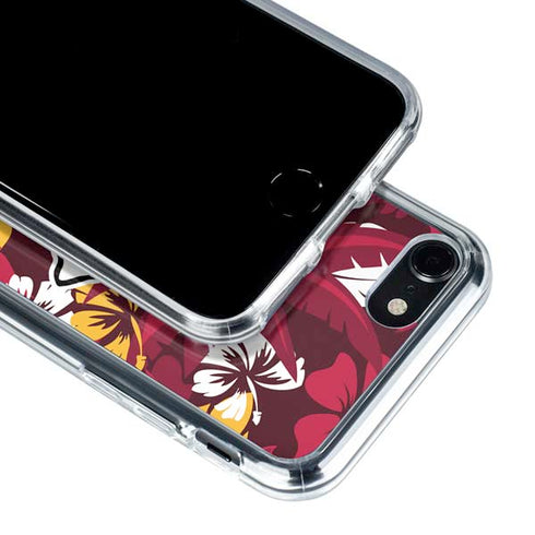 NFL Kansas City Chiefs Tropical Print iPhone SE (2nd & 3rd Gen) Clear Case