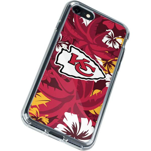 NFL Kansas City Chiefs Tropical Print iPhone SE (2nd & 3rd Gen) Clear Case