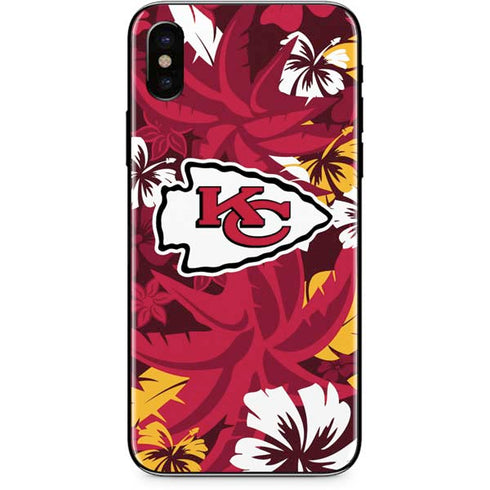 NFL Kansas City Chiefs Tropical Print iPhone X Skin