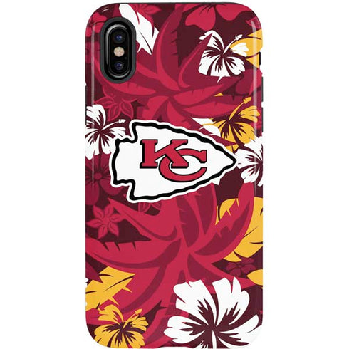 NFL Kansas City Chiefs Tropical Print iPhone XS Pro Case
