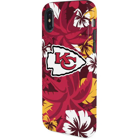 NFL Kansas City Chiefs Tropical Print iPhone XS Pro Case