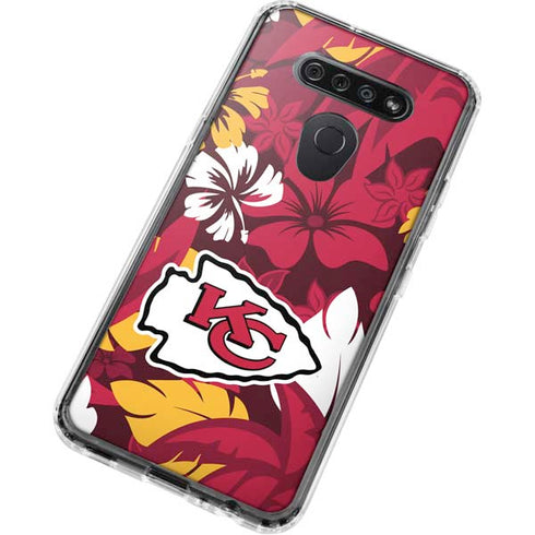 NFL Kansas City Chiefs Tropical Print LG K51/Q51 Clear Case