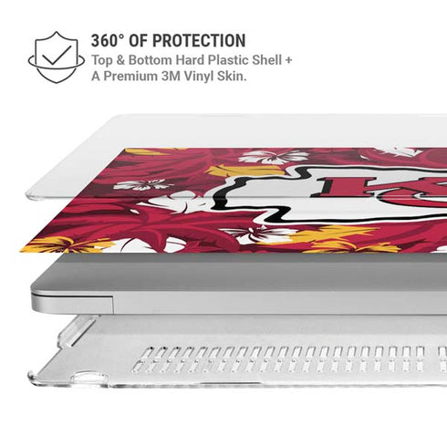 NFL Kansas City Chiefs Tropical Print MacBook Air 13in M1 (2021) Case plus Skin