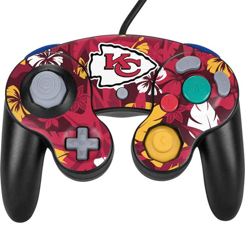 NFL Kansas City Chiefs Tropical Print Nintendo GameCube Controller Skin