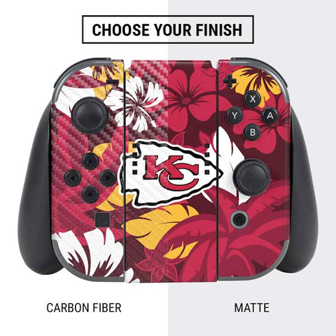 NFL Kansas City Chiefs Tropical Print Nintendo Switch Bundle Skin