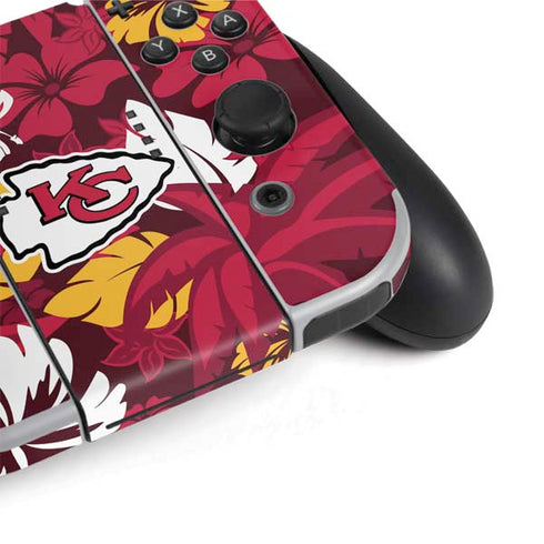 NFL Kansas City Chiefs Tropical Print Nintendo Switch OLED (2021) Skin