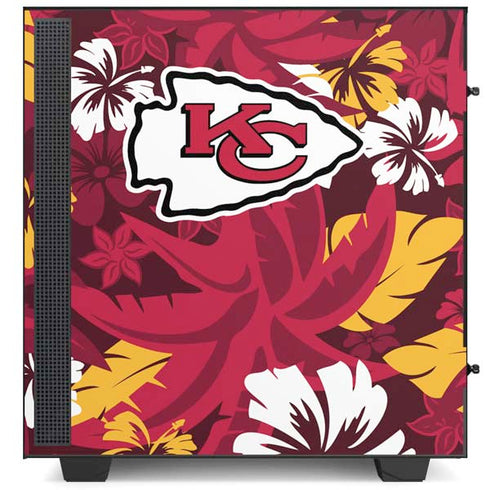 NFL Kansas City Chiefs Tropical Print NZXT H510 Compact ATX Mid-Tower Case Skin