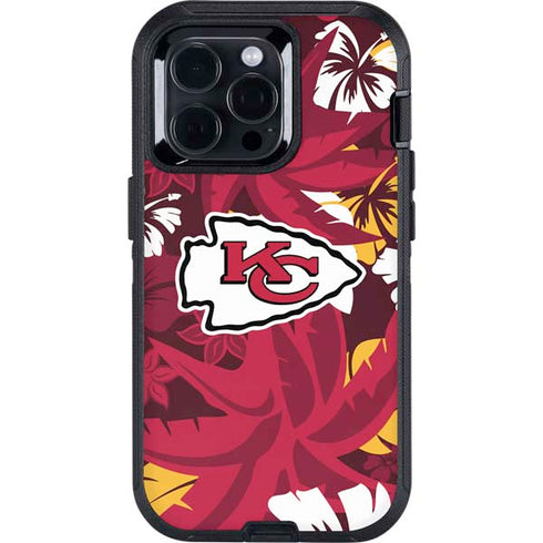 NFL Kansas City Chiefs Tropical Print Otterbox Defender iPhone Skin