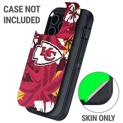 NFL Kansas City Chiefs Tropical Print Otterbox Defender iPhone Skin