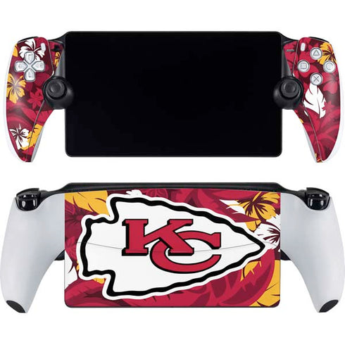 NFL Kansas City Chiefs Tropical Print PlayStation Portal Remote Player Skin