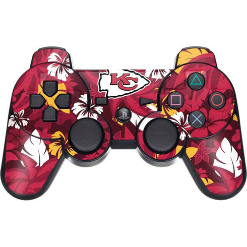 NFL Kansas City Chiefs Tropical Print PS3 Dual Shock wireless controller Skin