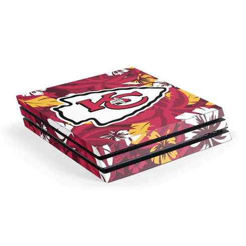NFL Kansas City Chiefs Tropical Print PS4 Pro Console Skin