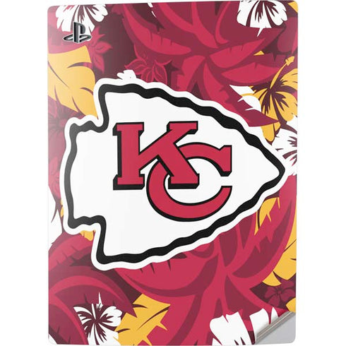 NFL Kansas City Chiefs Tropical Print PS5 Digital Edition Console Skin