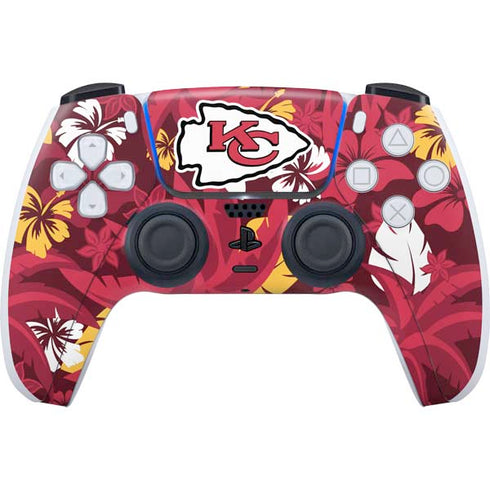 NFL Kansas City Chiefs Tropical Print PS5 Controller Skin