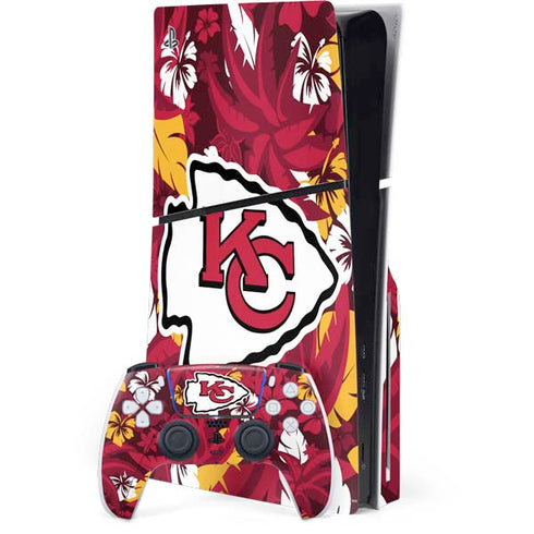 NFL Kansas City Chiefs Tropical Print PS5 Slim Disk Bundle Skin