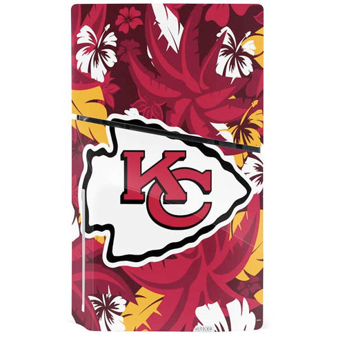 NFL Kansas City Chiefs Tropical Print PS5 Slim Disk Console Skin