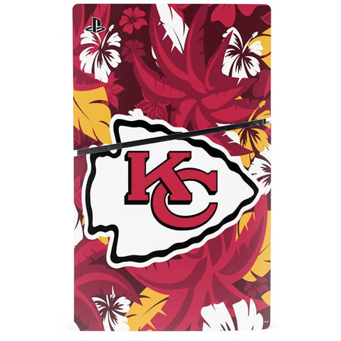 NFL Kansas City Chiefs Tropical Print PS5 Slim Digital Edition Console Skin