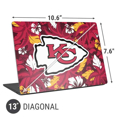 NFL Kansas City Chiefs Tropical Print Universal Laptop 13in (10.6 x 7.6in) Skin