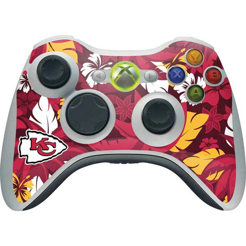 NFL Kansas City Chiefs Tropical Print Xbox 360 Wireless Controller Skin