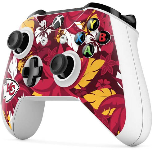 NFL Kansas City Chiefs Tropical Print Xbox One S Controller Skin