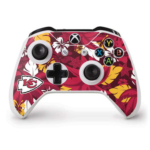 NFL Kansas City Chiefs Tropical Print Xbox One S Controller Skin