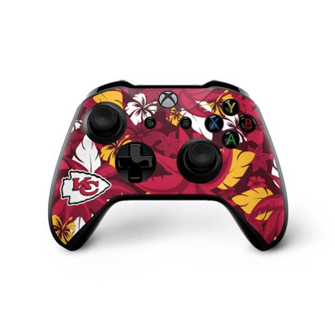 NFL Kansas City Chiefs Tropical Print Xbox One X Controller Skin
