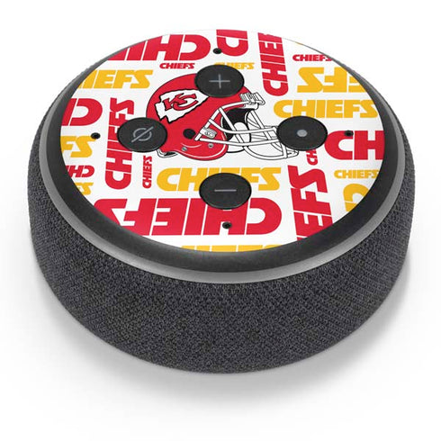 NFL Kansas City Chiefs White Blast Amazon Echo Dot Skin
