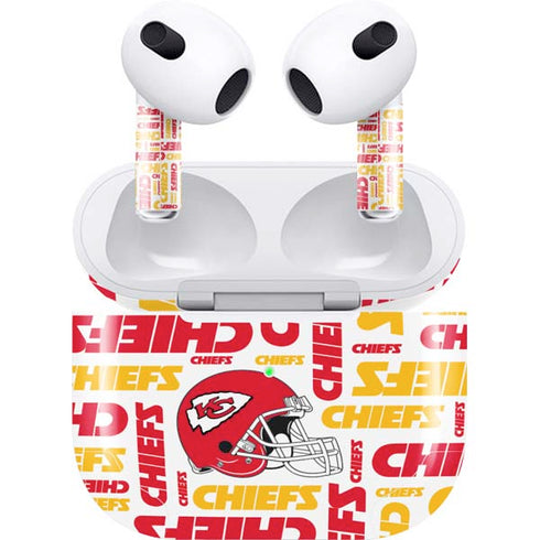 NFL Kansas City Chiefs White Blast Apple AirPods (3rd Gen 2021) Skin