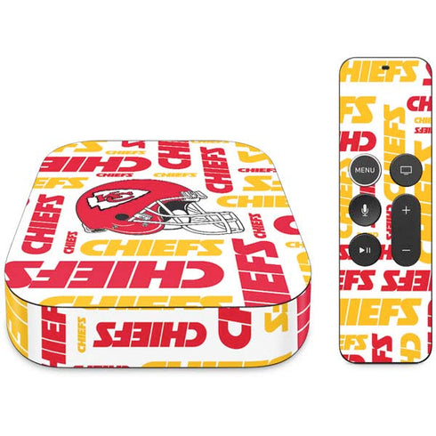 NFL Kansas City Chiefs White Blast Apple TV Skin