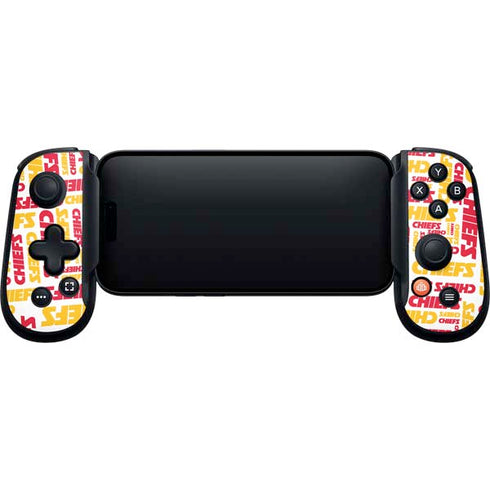 NFL Kansas City Chiefs White Blast Backbone One for iPhone Game Controller Skin