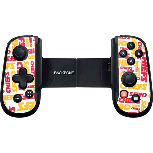 NFL Kansas City Chiefs White Blast Backbone One for iPhone Game Controller Skin